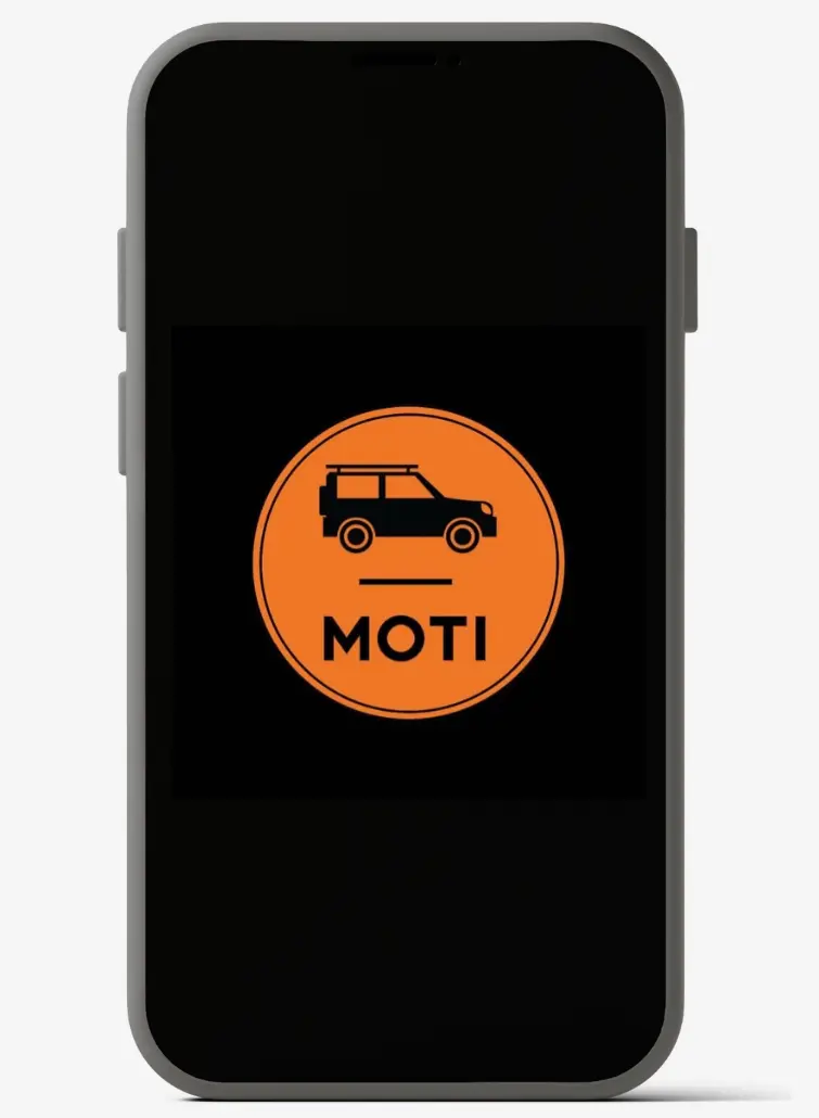 phone with MOTI logo